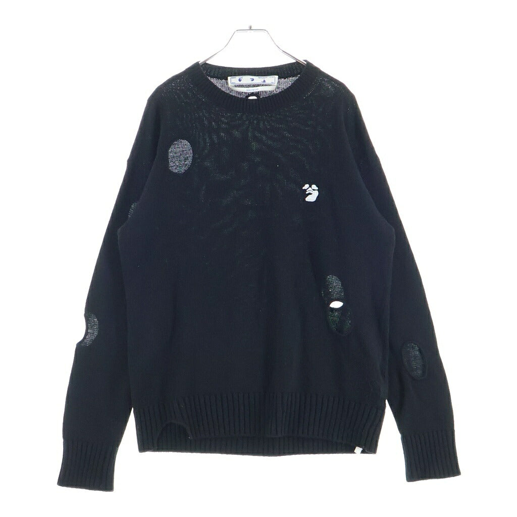 OFF-WHITE(オフホワイト) 21AW バックアロー ウールニット ブラック OMHE092F21KNI001
