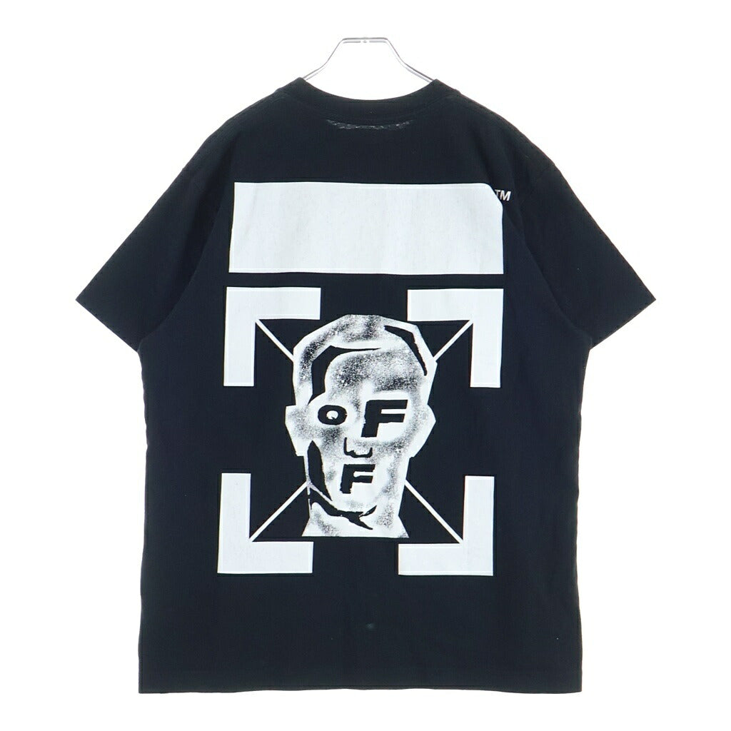 OFF-WHITE(オフホワイト) 20AW MASKED FACE OVER TEE マスクド フェイス オーバーサイズ クルーネック 半袖Tシャツ カットソー ブラック OMAA038E20JER009