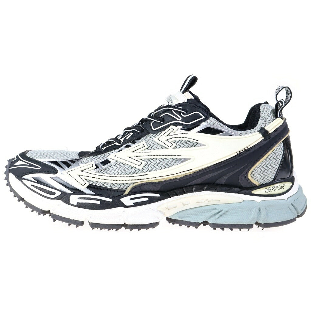 OFF-WHITE(オフホワイト) BE RIGHT BACK ビー ライト バック メッシュ ローカットスニーカー ホワイト/ブラック OMIA295F24FAB0010145