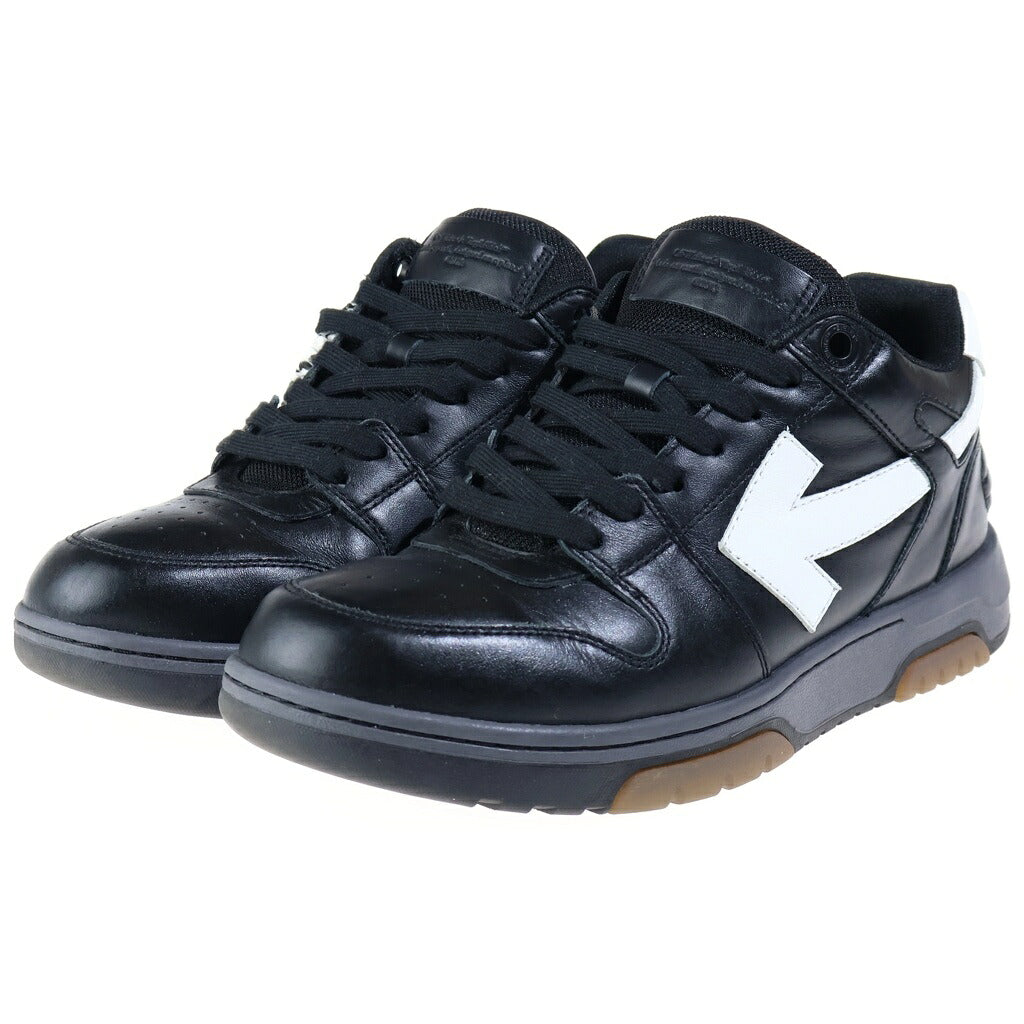 OFF-WHITE(オフホワイト) OUT OF OFFICE アウト オブ オフィス レザー ローカットスニーカー ブラック