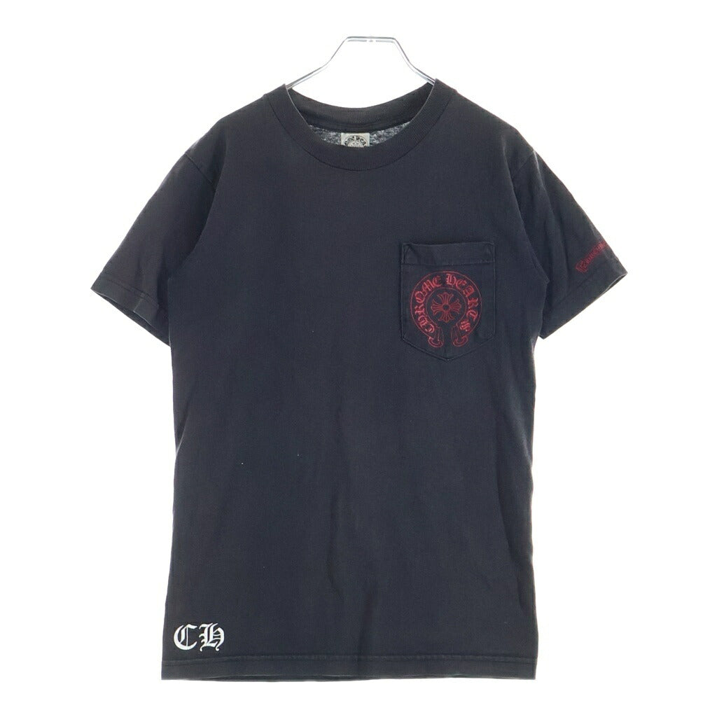 CHROME HEARTS(クロムハーツ) OLD FLORAL CROSS S/S Tee ホースシュー フローラルクロスプリント 半袖Tシャツカットソー ブラック