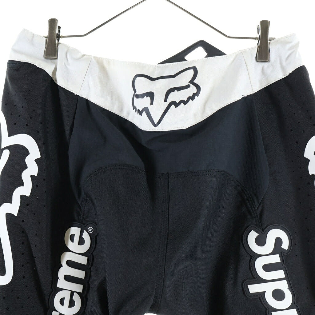 SUPREME(シュプリーム) 18SS ×Fox Racing Moto Pant フォックスレーシング ロゴラバーパッチデザイン モト パンツ ブラック/ホワイト