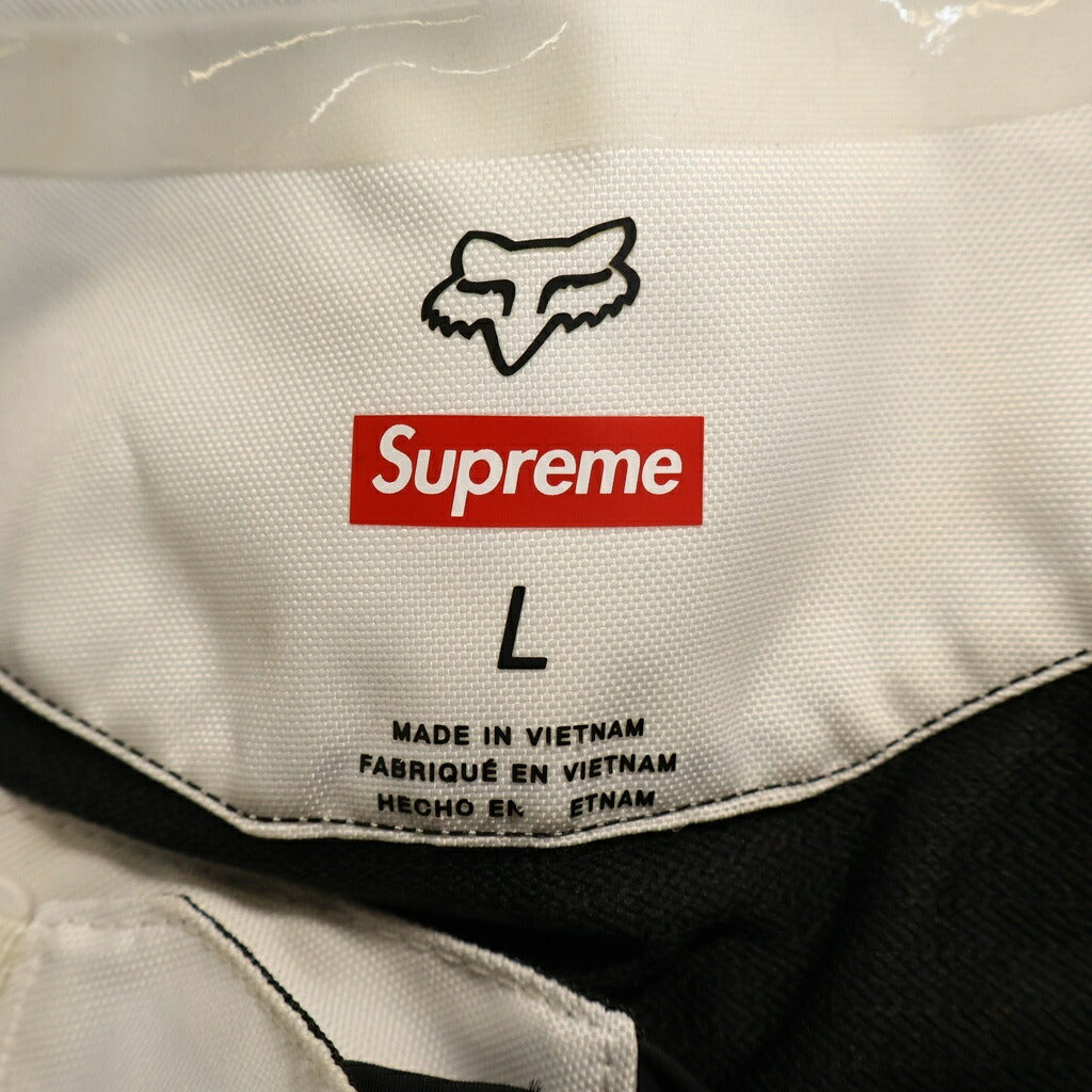 SUPREME(シュプリーム) 18SS ×Fox Racing Moto Pant フォックスレーシング ロゴラバーパッチデザイン モト パンツ ブラック/ホワイト