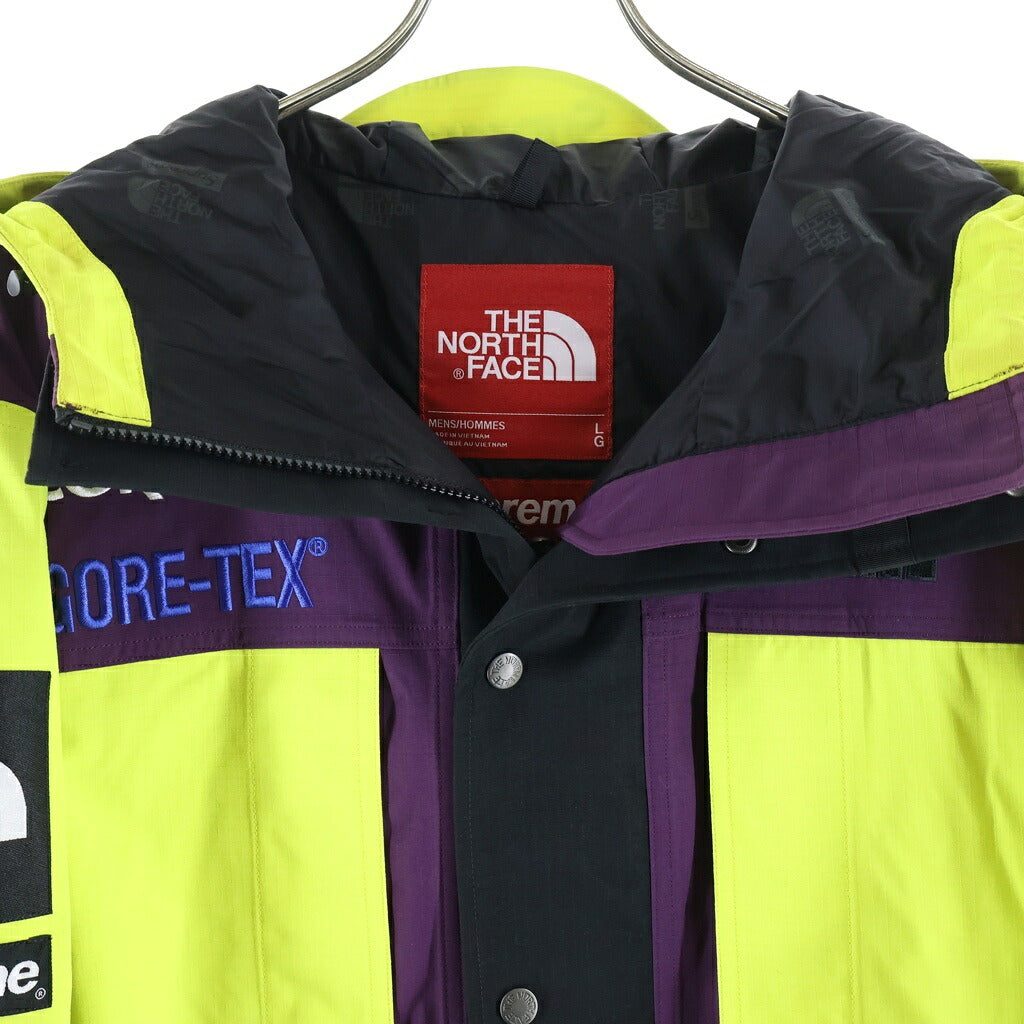 SUPREME(シュプリーム) 18AW ×THE NORTH FACE Expedition Jacket ザノースフェイス フーデッド エクスペディション ナイロン ジャケット パープル/イエロー NP618101