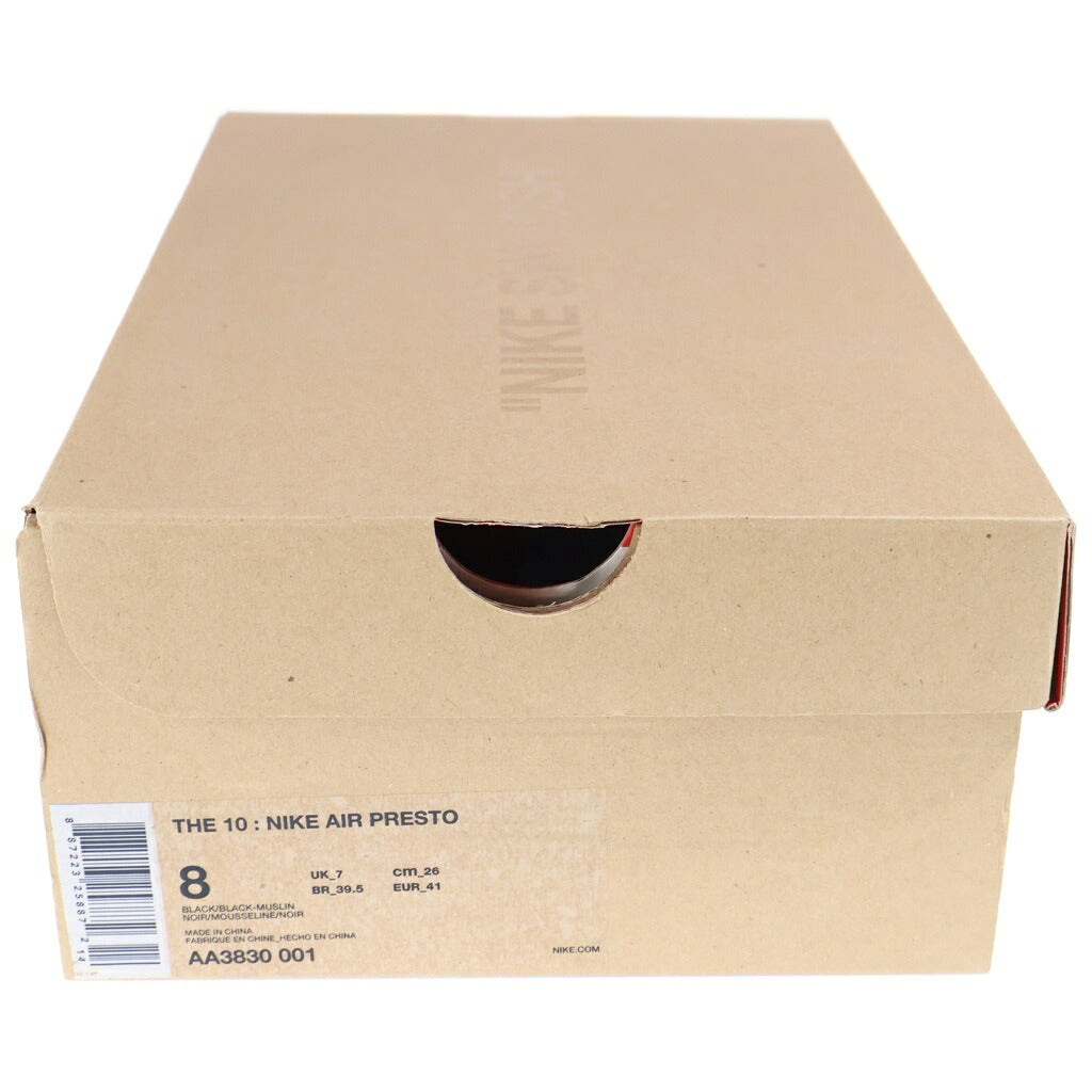 NIKE(ナイキ) ×Off-White THE TEN AIR PRESTO AA3830-001 オフホワイト ザ テン エアプレスト ローカットスニーカー ブラック/ベージュ US8/26cm