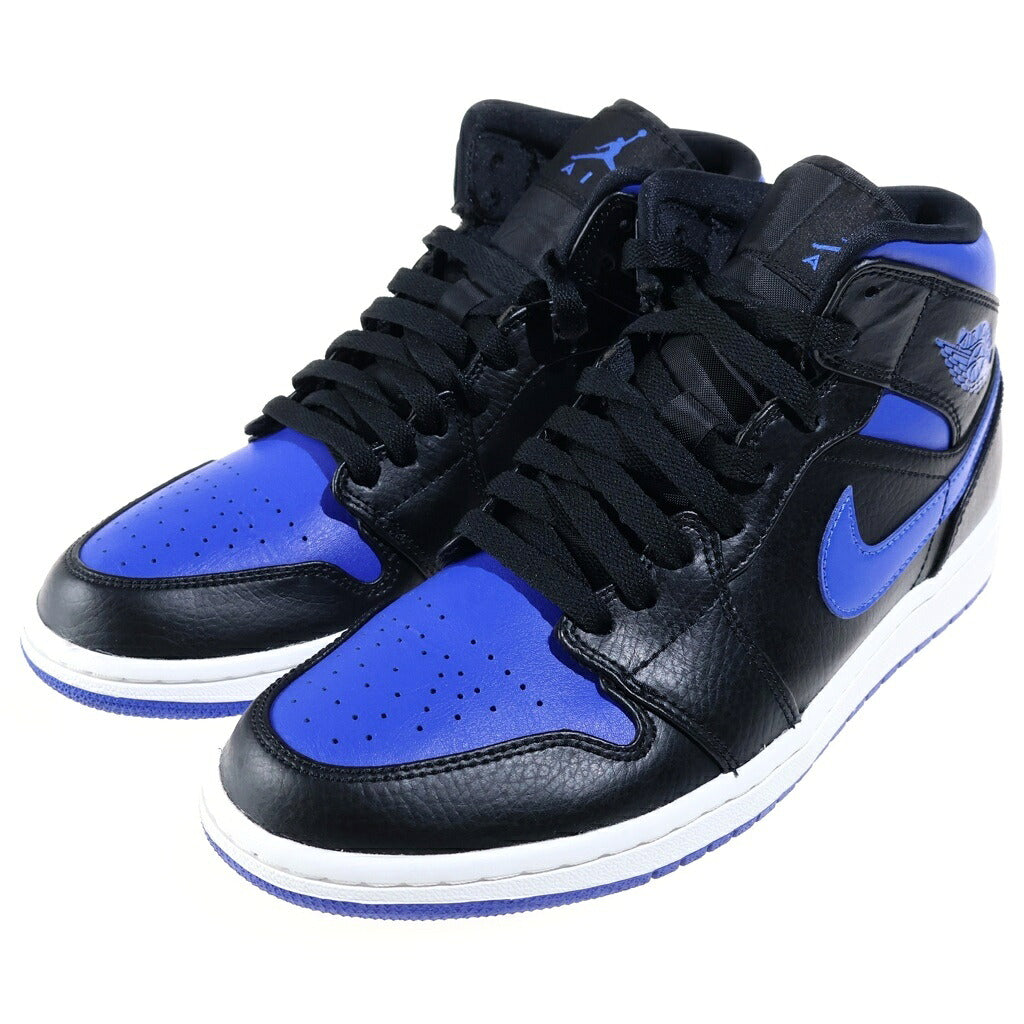 NIKE(ナイキ) AIR JORDAN 1 MID エアジョーダン1 ミッド ハイカットスニーカー ブルー/ブラック US8/26cm 554724-068