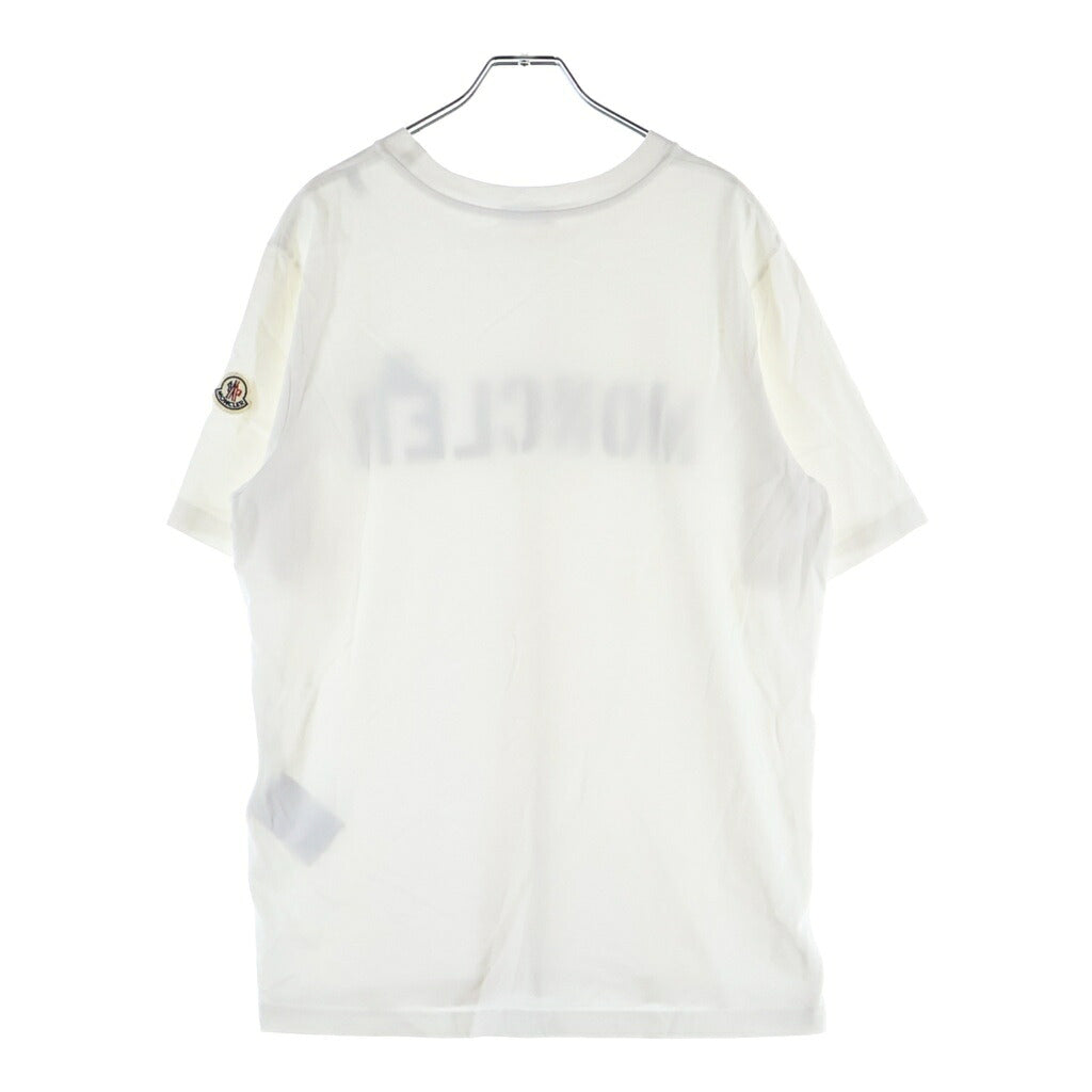 MONCLER(モンクレール) 23SS フロントロゴ クルーネック 半袖カットソー Tシャツ ホワイト I10918C00029 8390T