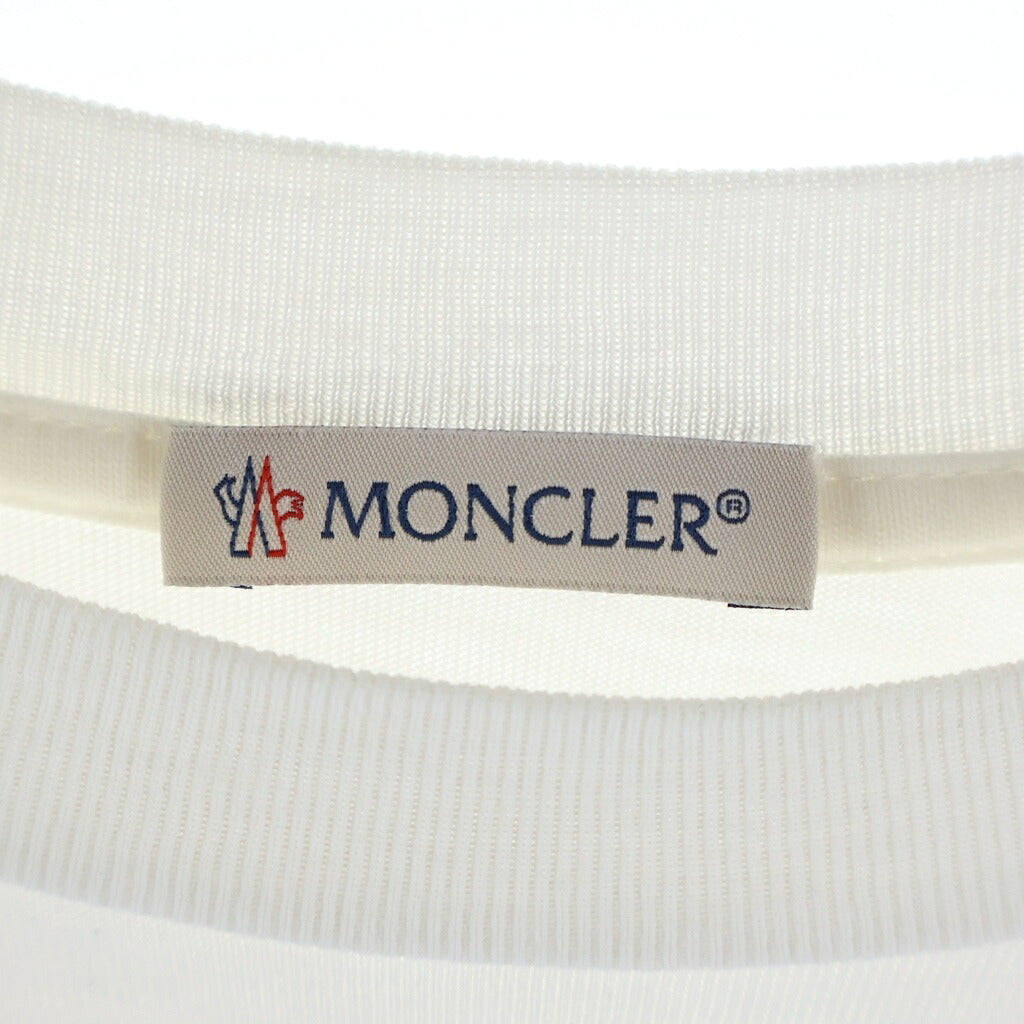 MONCLER(モンクレール) 23SS フロントロゴ クルーネック 半袖カットソー Tシャツ ホワイト I10918C00029 8390T