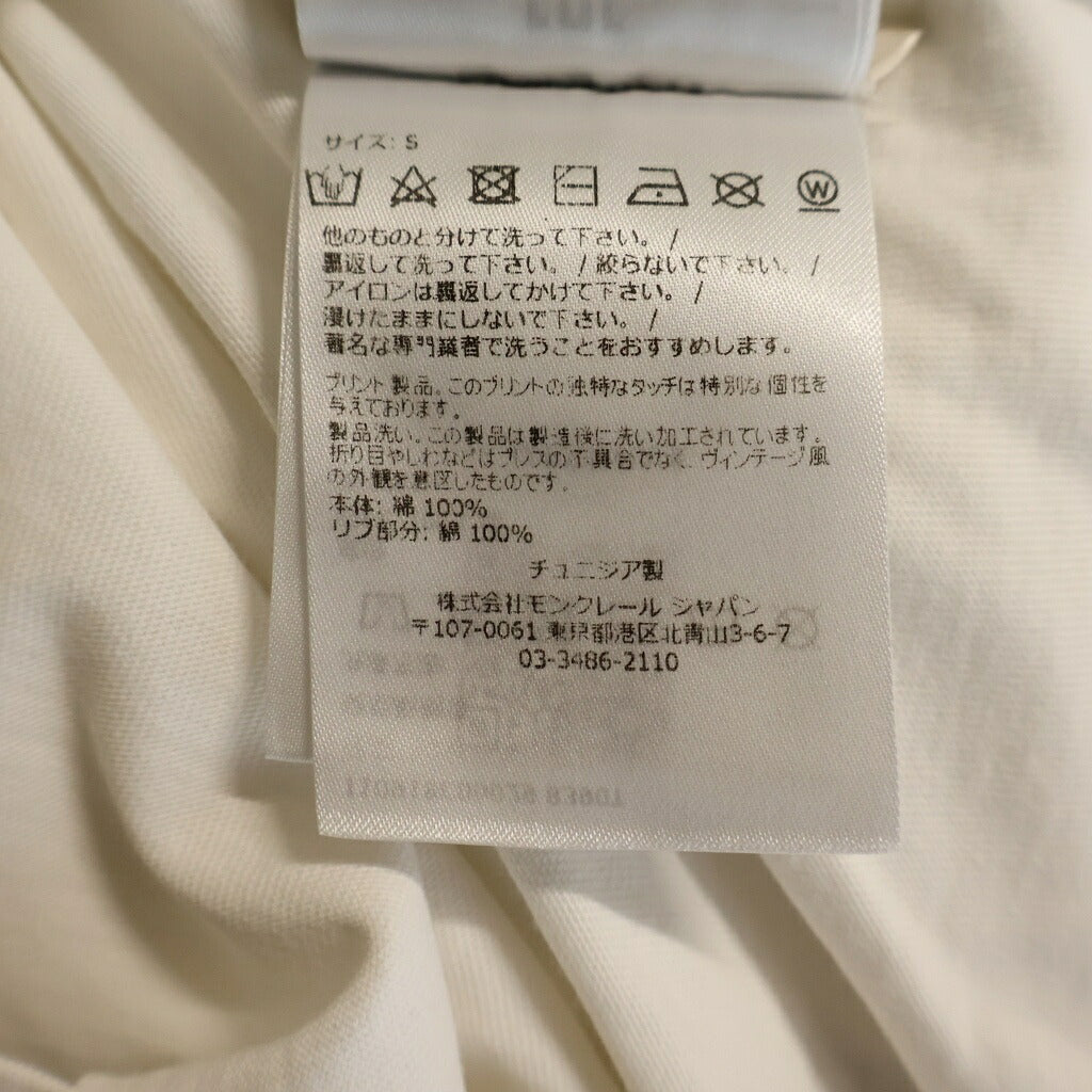 MONCLER(モンクレール) 23SS フロントロゴ クルーネック 半袖カットソー Tシャツ ホワイト I10918C00029 8390T