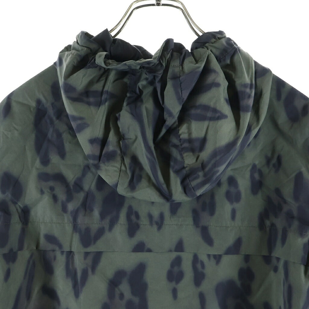 MONCLER(モンクレール) 20AW JAU GIUBBTTO ジップアップ フーデッド レオパード ナイロン ジャケット カーキ/ブラック F10921A70600 54AHT