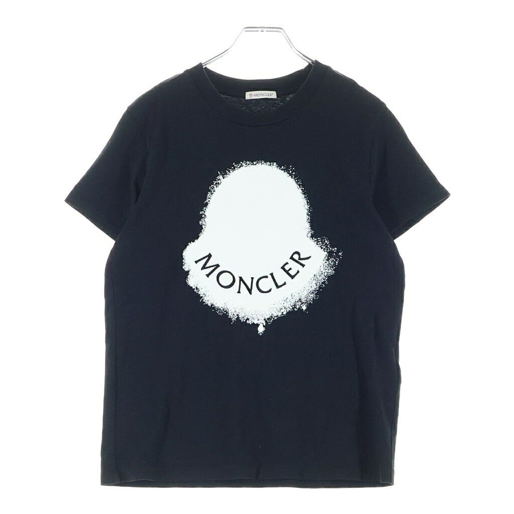 MONCLER(モンクレール) 22SS フロントプリント クルーネック 半袖カットソー Tシャツ ブラック H10938C00014 829HP