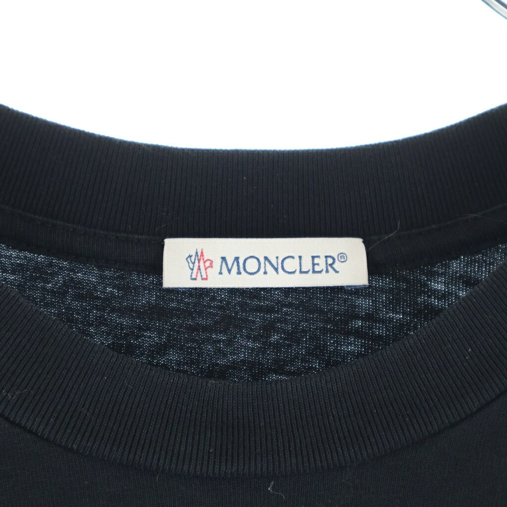 MONCLER(モンクレール) 22SS フロントプリント クルーネック 半袖カットソー Tシャツ ブラック H10938C00014 829HP