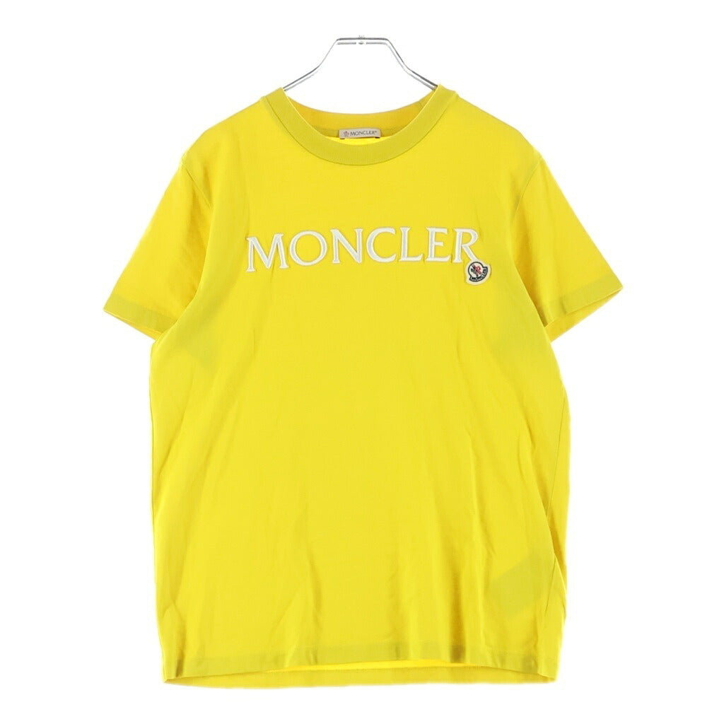 MONCLER(モンクレール) 23SS フロントロゴ クルーネック 半袖カットソー Tシャツ イエロー I10938C00009 829HP