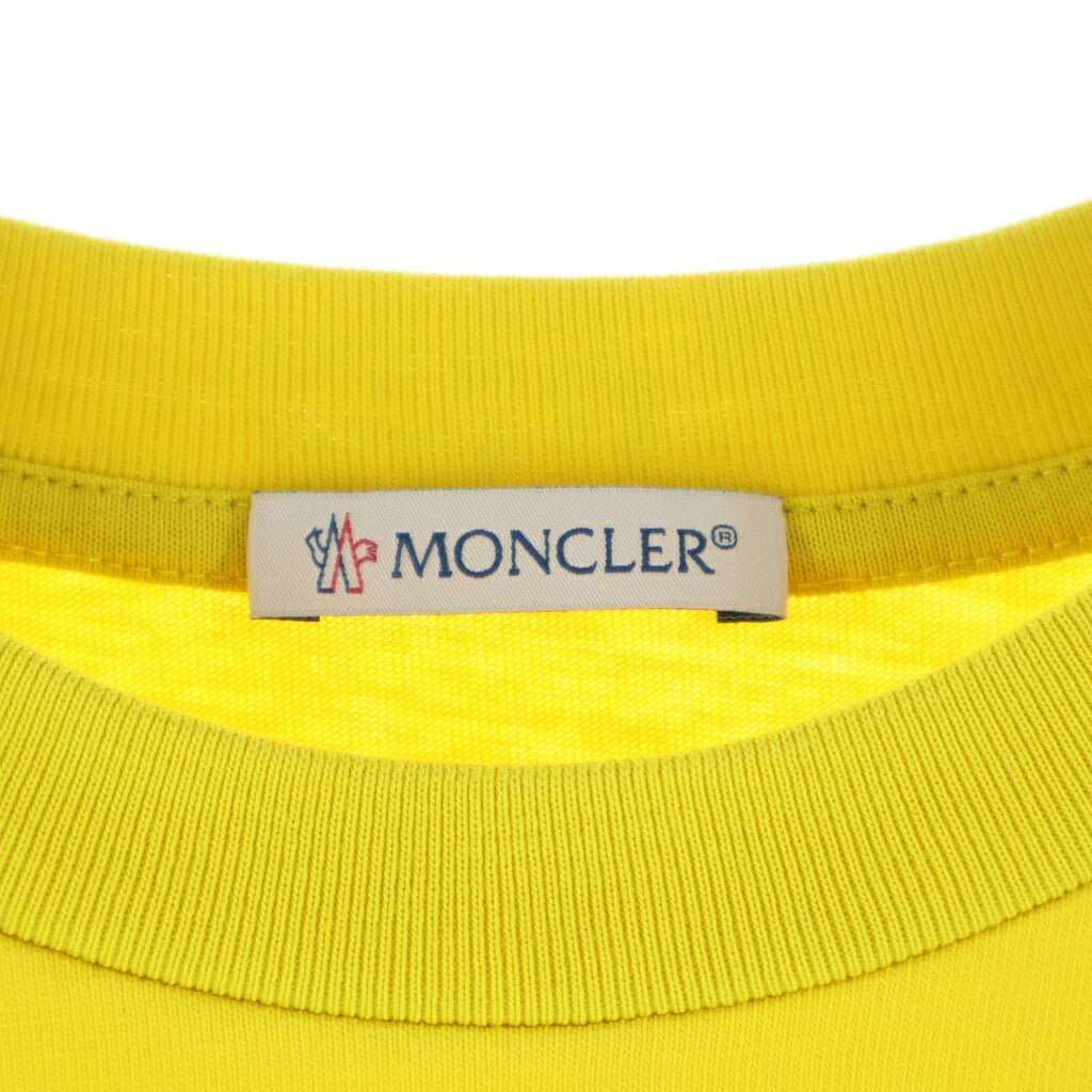 MONCLER(モンクレール) 23SS フロントロゴ クルーネック 半袖カットソー Tシャツ イエロー I10938C00009 829HP