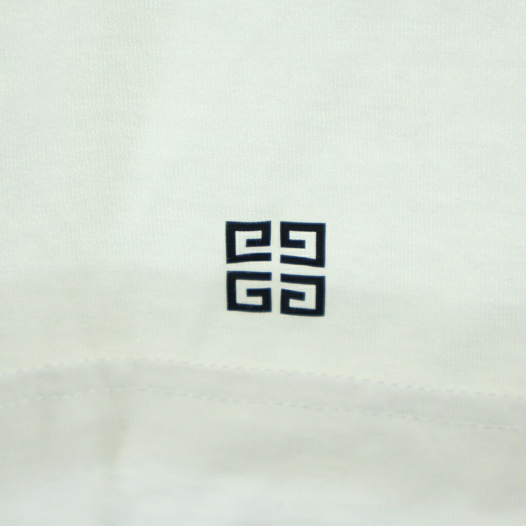 GIVENCHY(ジバンシィ) 23SS フロントプリント クルーネック 半袖カットソー Tシャツ ホワイト BM716G3YAC