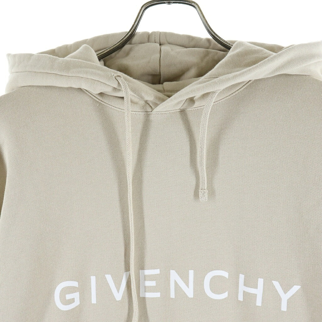GIVENCHY(ジバンシィ) フロンロゴプリント フーデッド スウェットシャツ プルオーバー ベージュ BMJOH3YAC