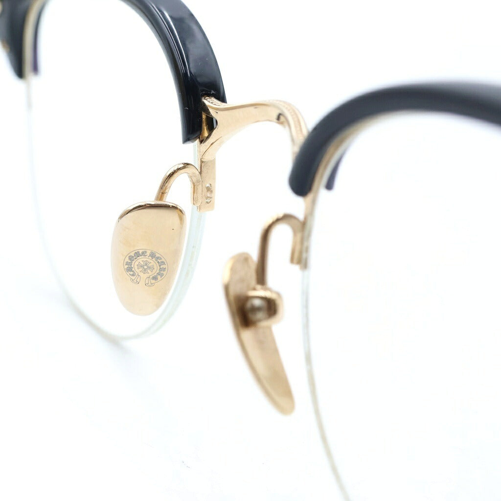 CHROME HEARTS(クロムハーツ) TANG サイドフローラル サングラス アイウェア 眼鏡 ブラック/ゴールド