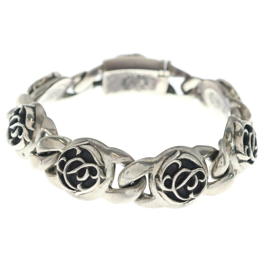 CHROME HEARTS(クロムハーツ) FLORAL LINK BRACELET 6LINK フローラルリンク ブレスレット シルバー