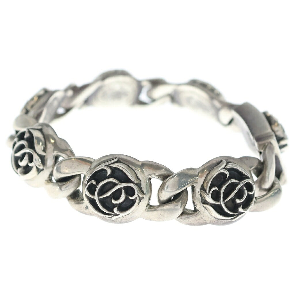 CHROME HEARTS(クロムハーツ) FLORAL LINK BRACELET 6LINK フローラルリンク ブレスレット シルバー