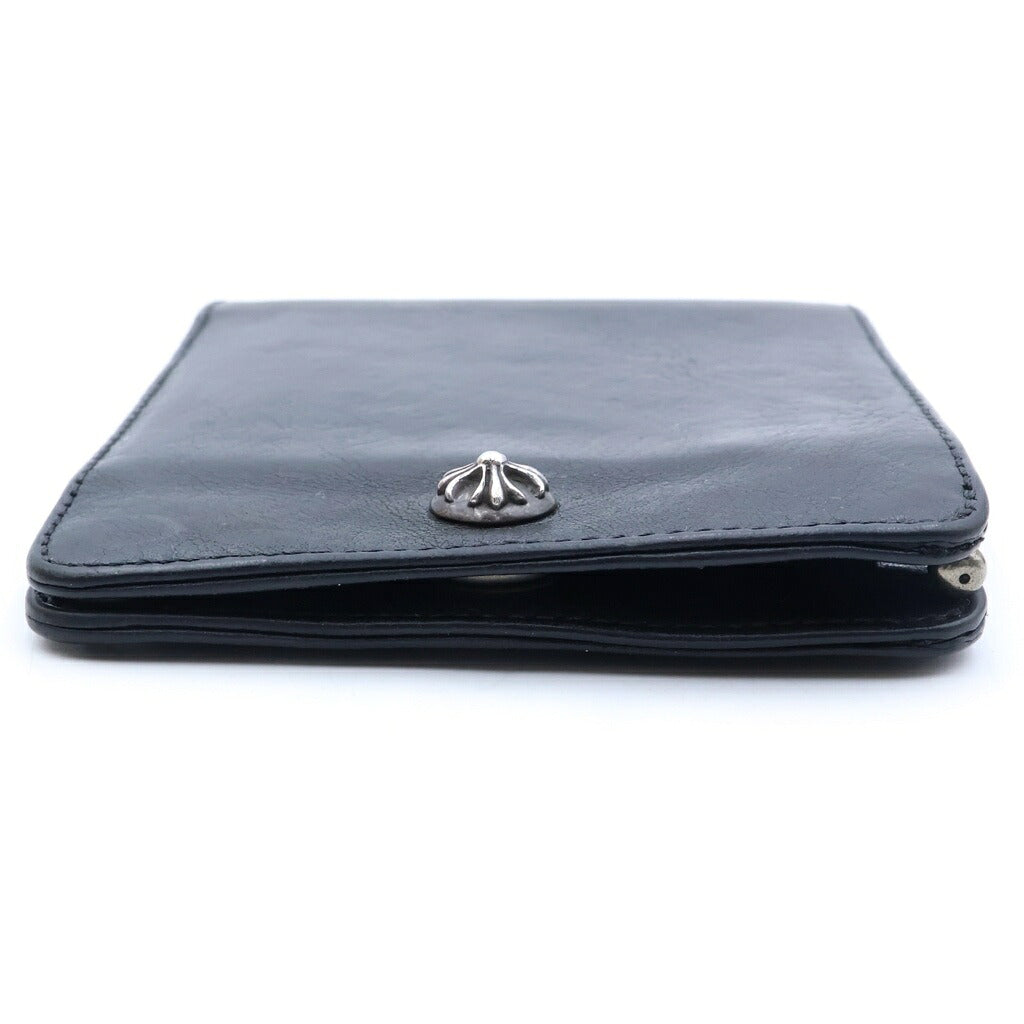 CHROME HEARTS(クロムハーツ) 1SNAP 1スナップ クロスボタンレザー コンタクトウォレット 財布 ブラック