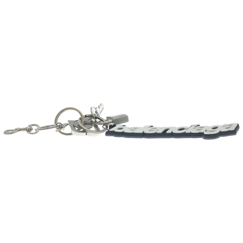BALENCIAGA(バレンシアガ) KIT チャーム ラバーロゴ キーホルダー キーリング シルバー 793442