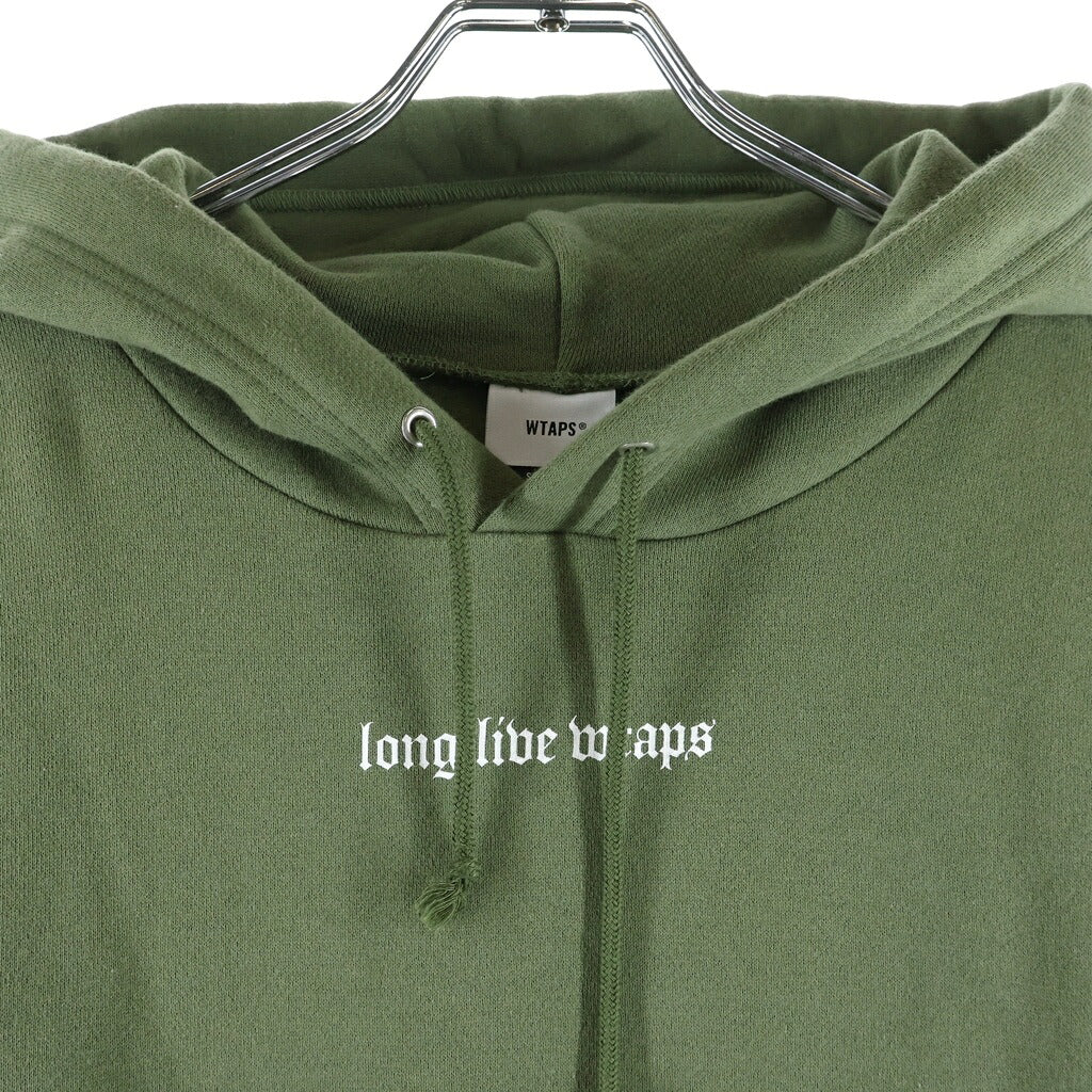 WTAPS(ダブルタップス) 21AW LONG LIVE WTAPS プリント スウェット プルオーバーパーカー カーキ