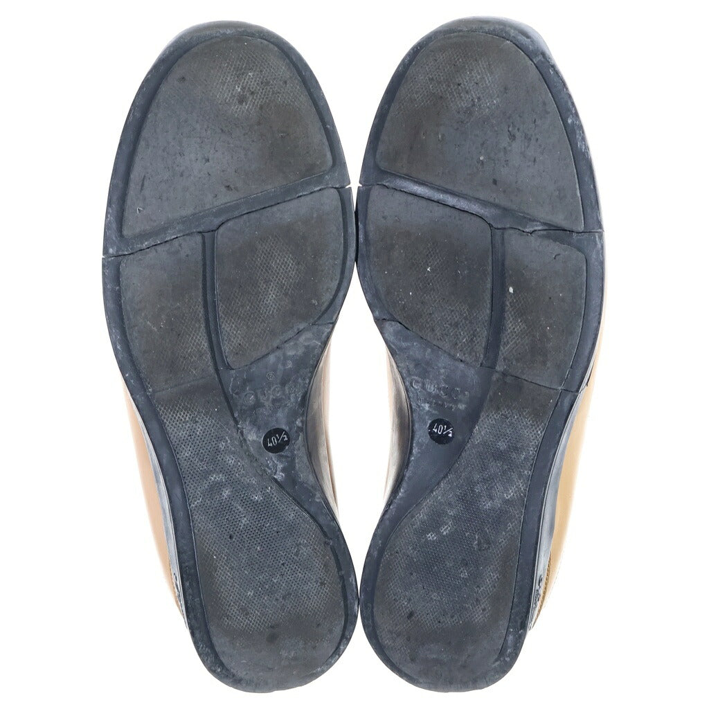 GUCCI(グッチ) レザー スエード ローカットスニーカー ベージュ 111 6107