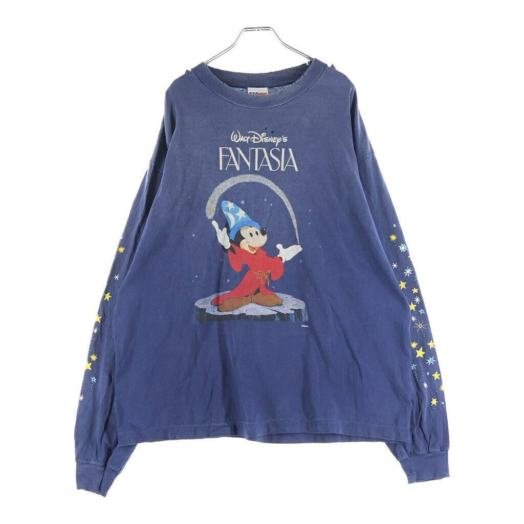 SAINT MICHAEL(セントマイケル) 25SS ×Disney DNF LS TEE FANTSIA ディズニー ムービープリント 長袖Tシャツ ネイビー SM-HR8-0000-C66