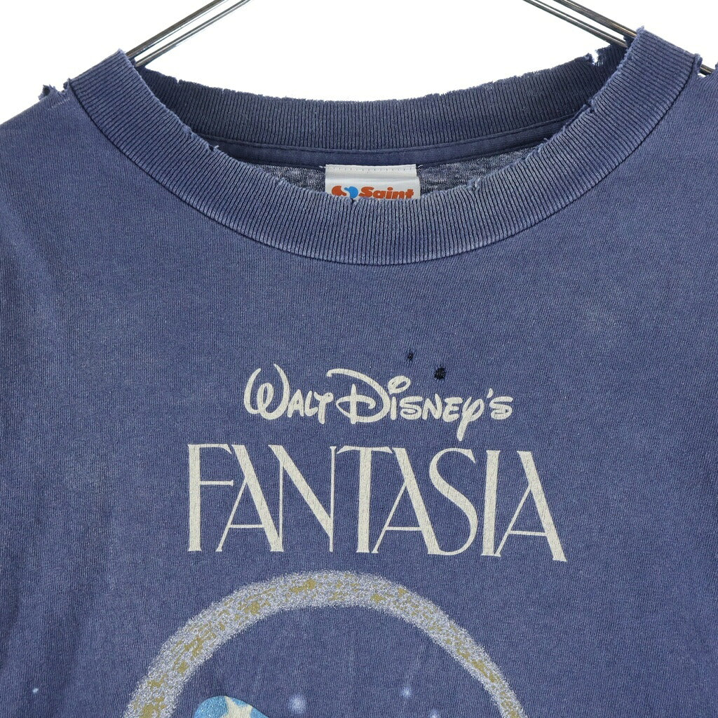SAINT MICHAEL(セントマイケル) 25SS ×Disney DNF LS TEE FANTSIA ディズニー ムービープリント 長袖Tシャツ ネイビー SM-HR8-0000-C66