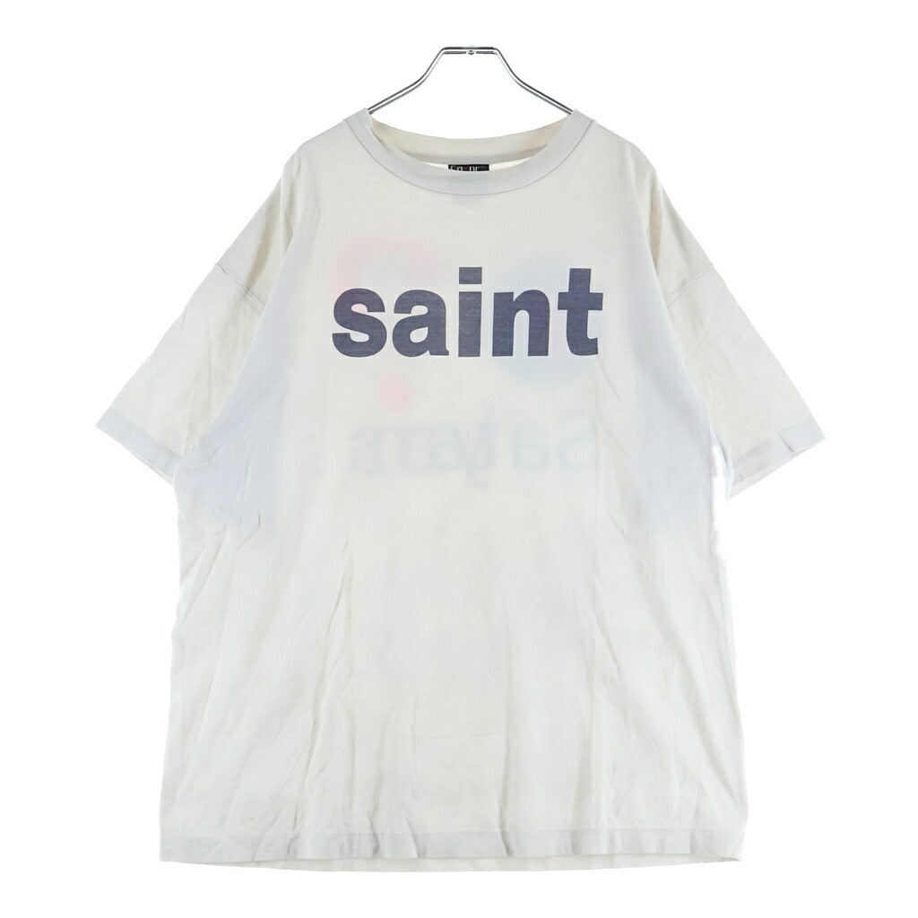 SAINT MICHAEL(セントマイケル) 24SS SWEET SAINT ロゴプリント 半袖Tシャツ カットソー ホワイト SM-YS8-0000-008