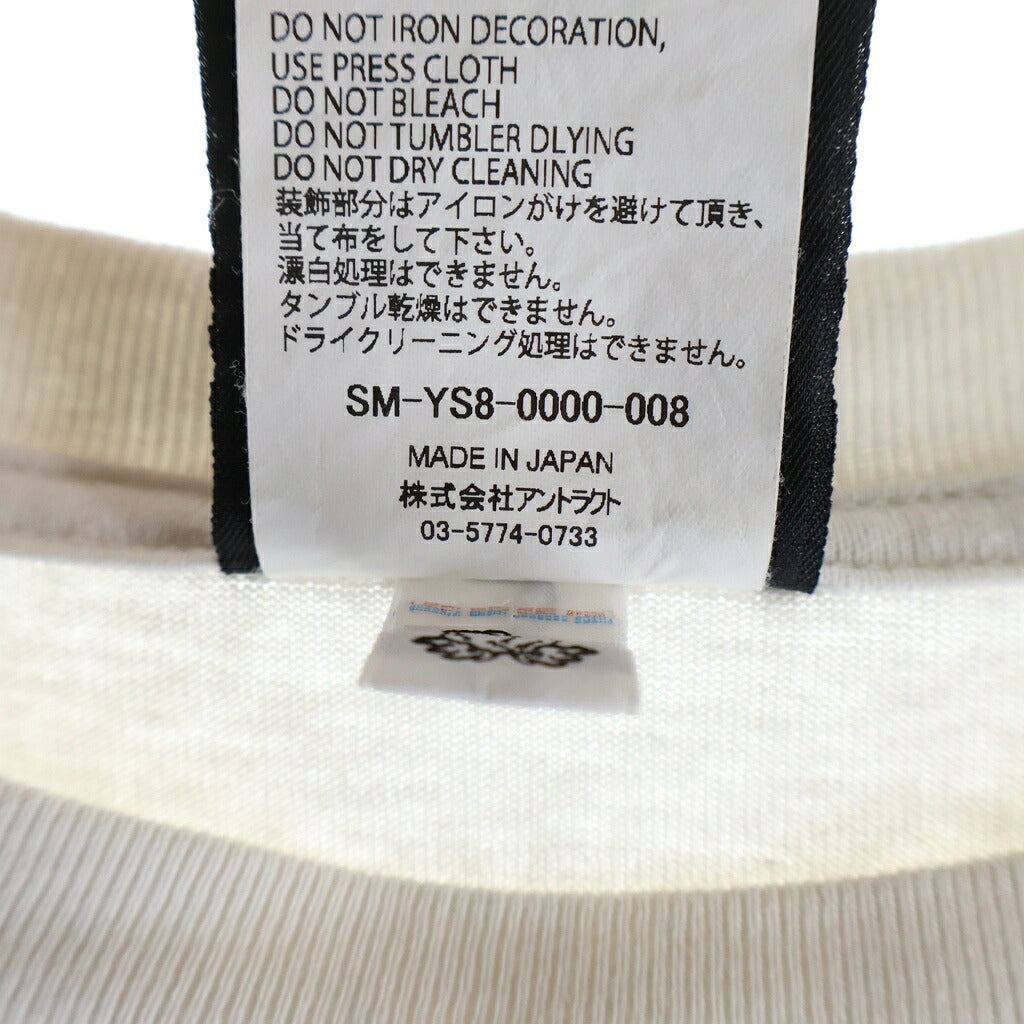 SAINT MICHAEL(セントマイケル) 24SS SWEET SAINT ロゴプリント 半袖Tシャツ カットソー ホワイト SM-YS8-0000-008