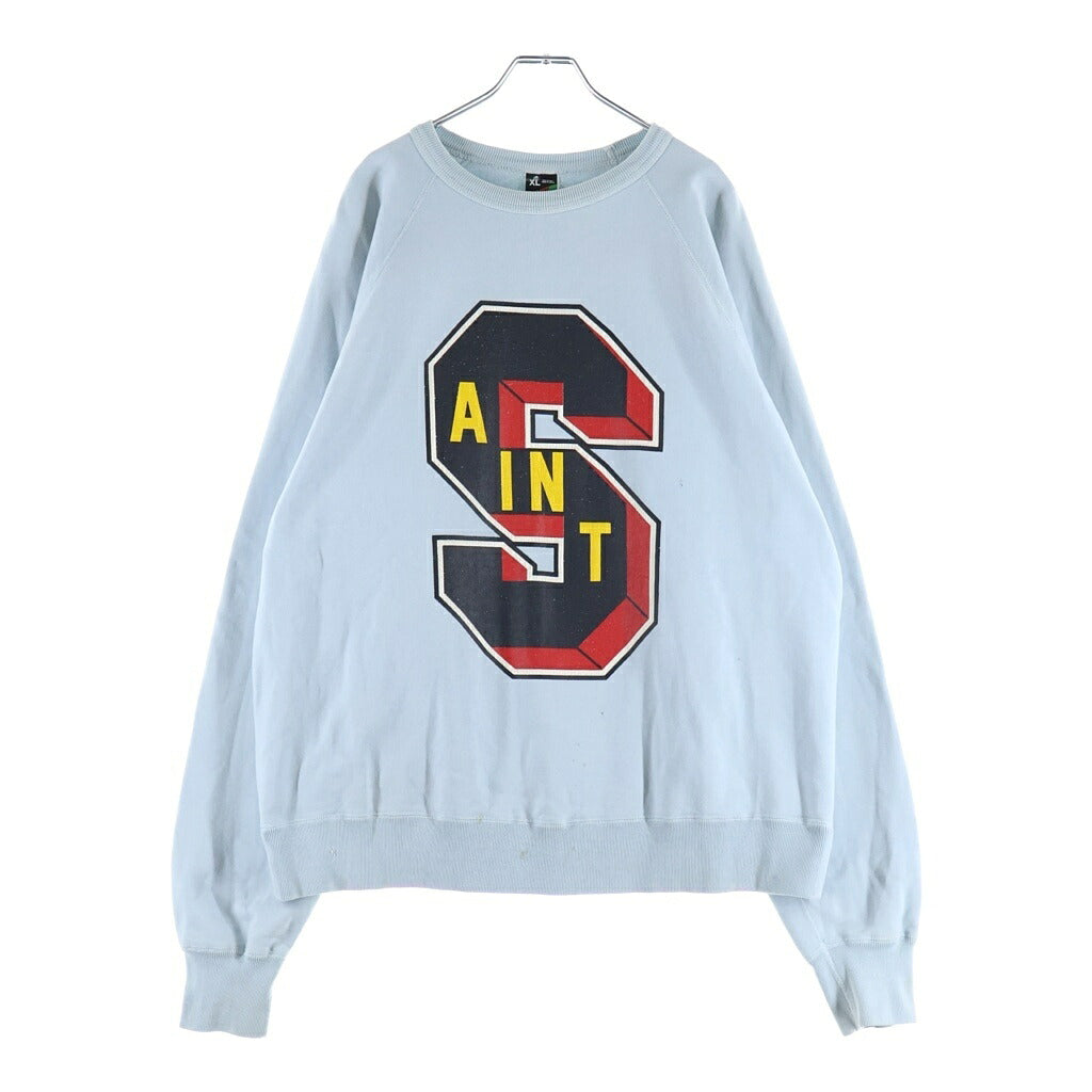 SAINT MICHAEL(セントマイケル) 22AW ×DENIM TEARS DT SWT SHIRT デニムティアーズ ロゴプリント スウェットトレーナー ブルー SM-A22-0000-089