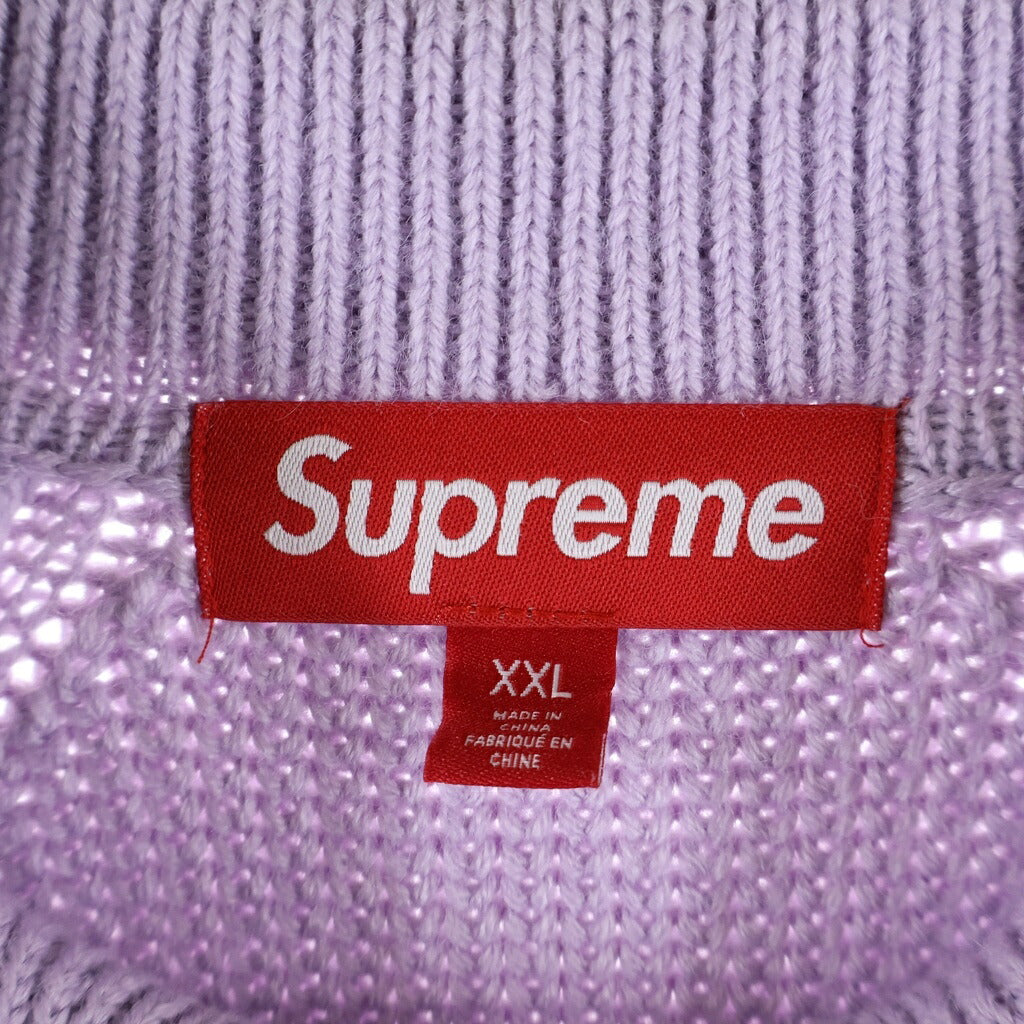 SUPREME(シュプリーム) 25AW Small Box Logo Polo Sweater スモールボックスロゴ ポロ ニットセーター パープル