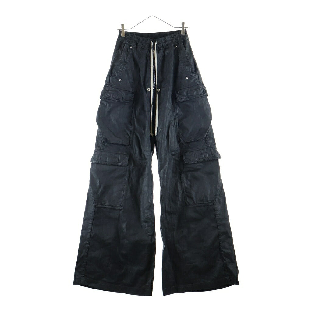 Rick Owens DRKSHDW(リックオウエンス ダークシャドウ) 26SS DOUBLE CARGO JUMBO BELAS ダブル カーゴ ジャンボベラ ワイドパンツ ブラック DU01F4398-DBK
