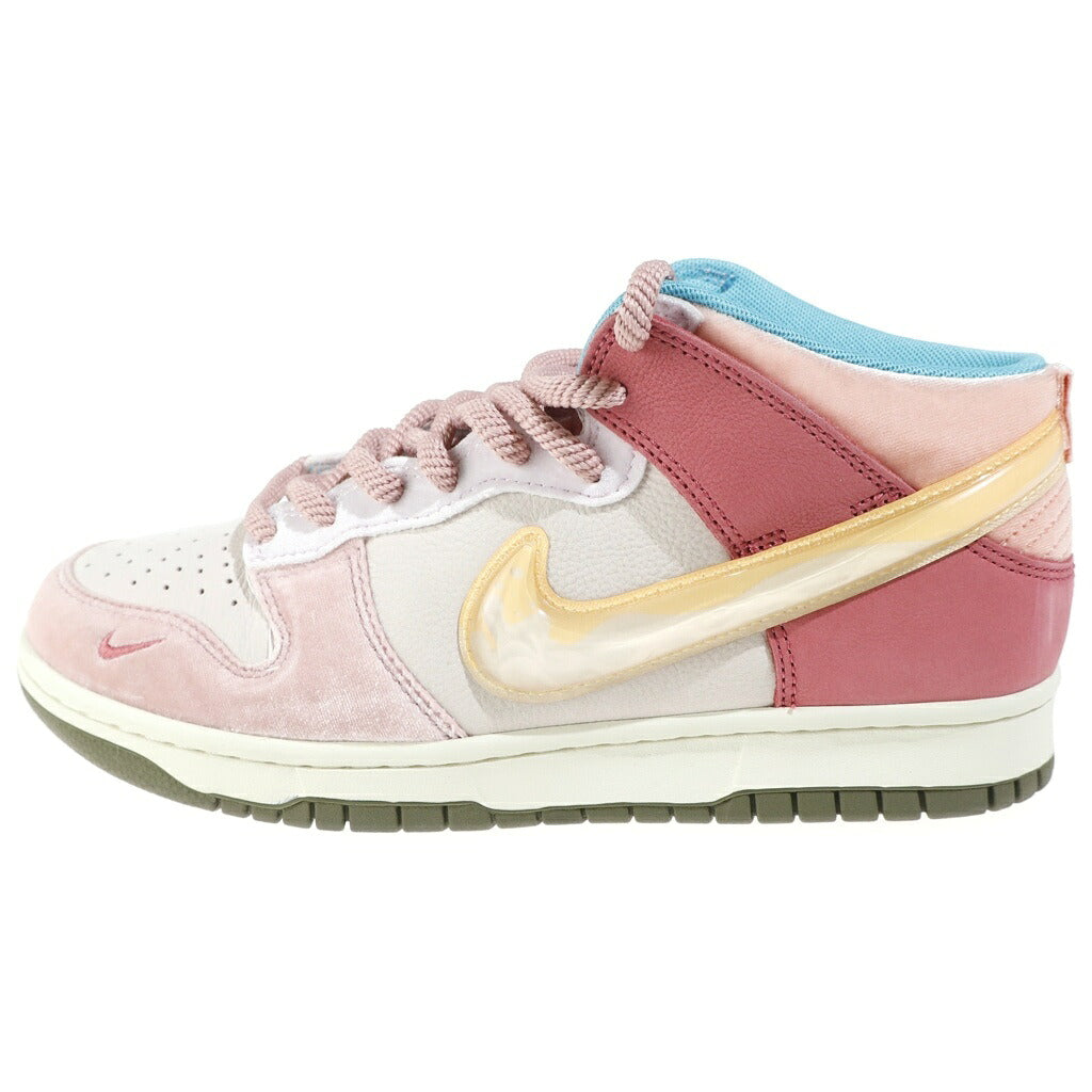 NIKE(ナイキ) ×Social Status DUNK MID Strawberry Milk DJ1173-600 ダンク ミッド ソーシャルステイツ ミドルカットスニーカーシューズ ピンク US9/27cm