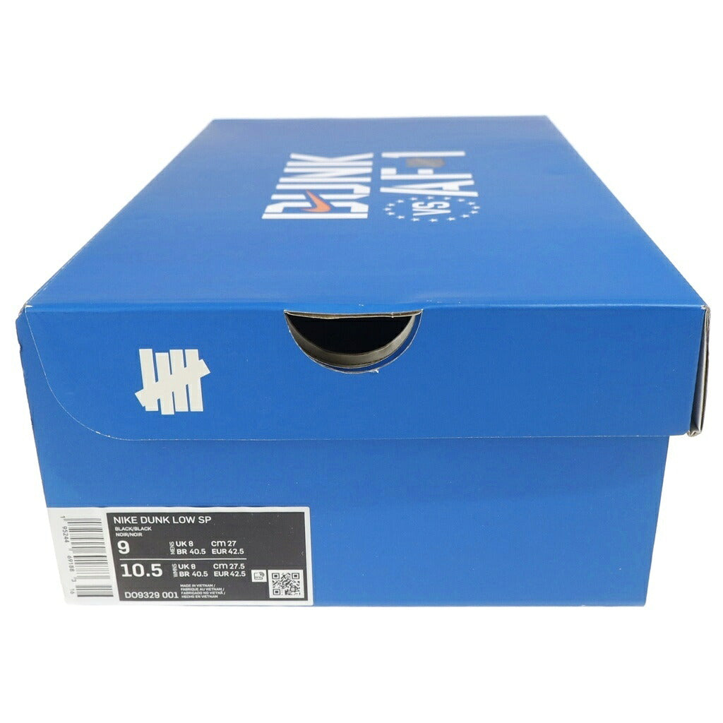 NIKE(ナイキ) ×UNDEFEATED DUNK LOW SP DO9329-001 アンディフィーテッド ダンク ローカットスニーカー ブラック US9/27cm