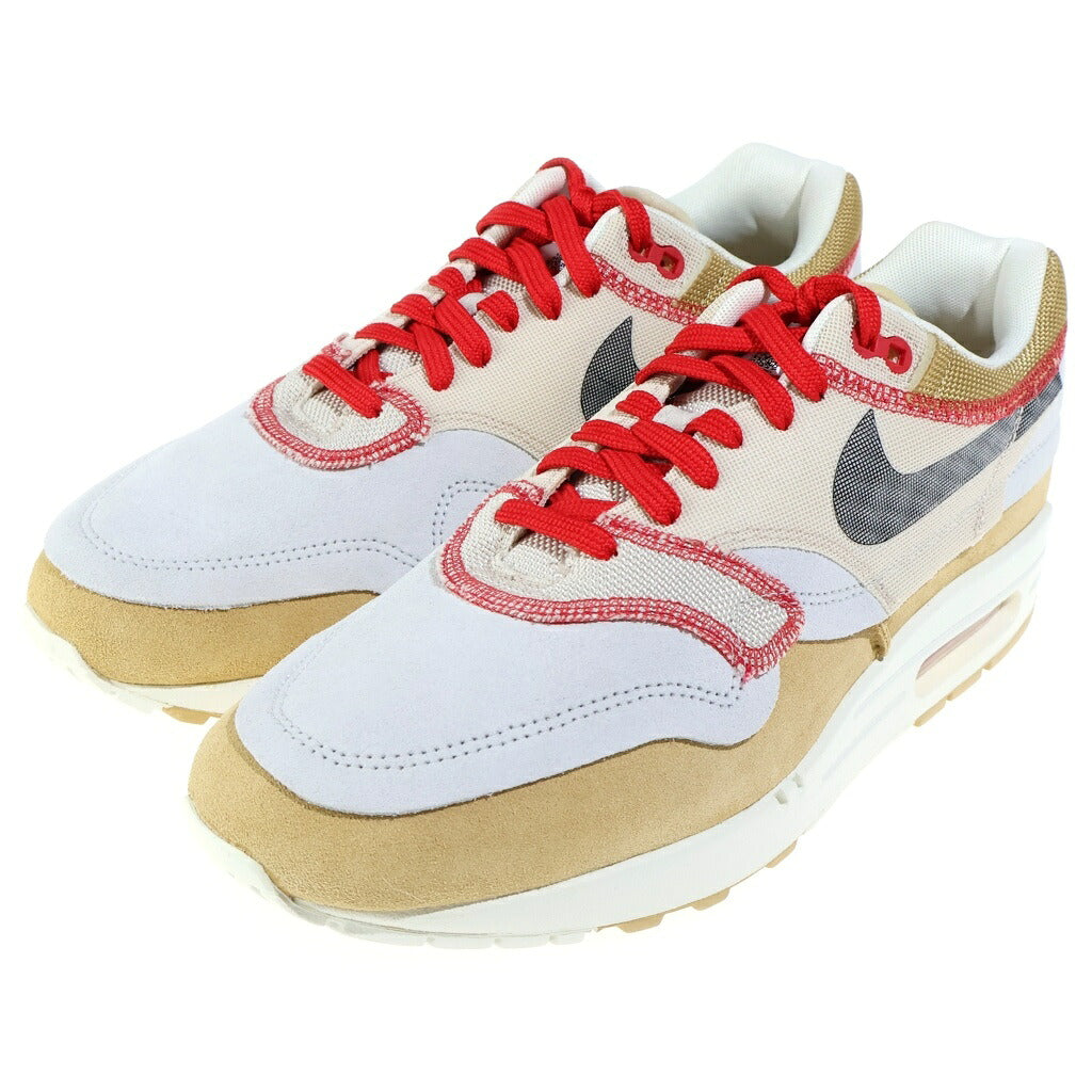 NIKE(ナイキ) AIR MAX 1 INSIDE OUT CLUB 858876-713 エアマックス1 インサイドアウトクラブ ローカットスニーカー ホワイト/ベージュ US9/27cm