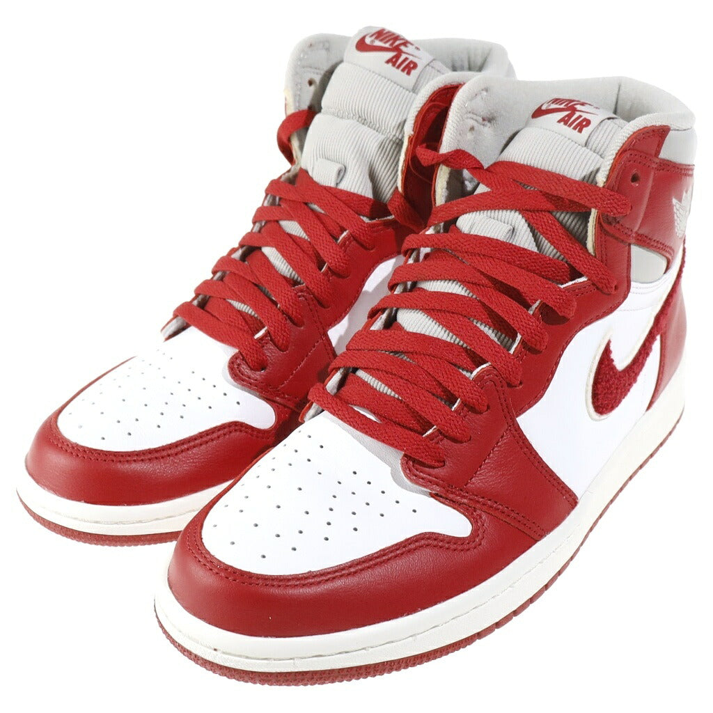 NIKE(ナイキ) WMNS AIR JORDAN 1 HIGH OG NEWSTALGIA DJ4891-061 ウィメンズ エアジョーダン1 ニュースタルジア ハイカットスニーカー ホワイト/レッド US10.5/27.5cm