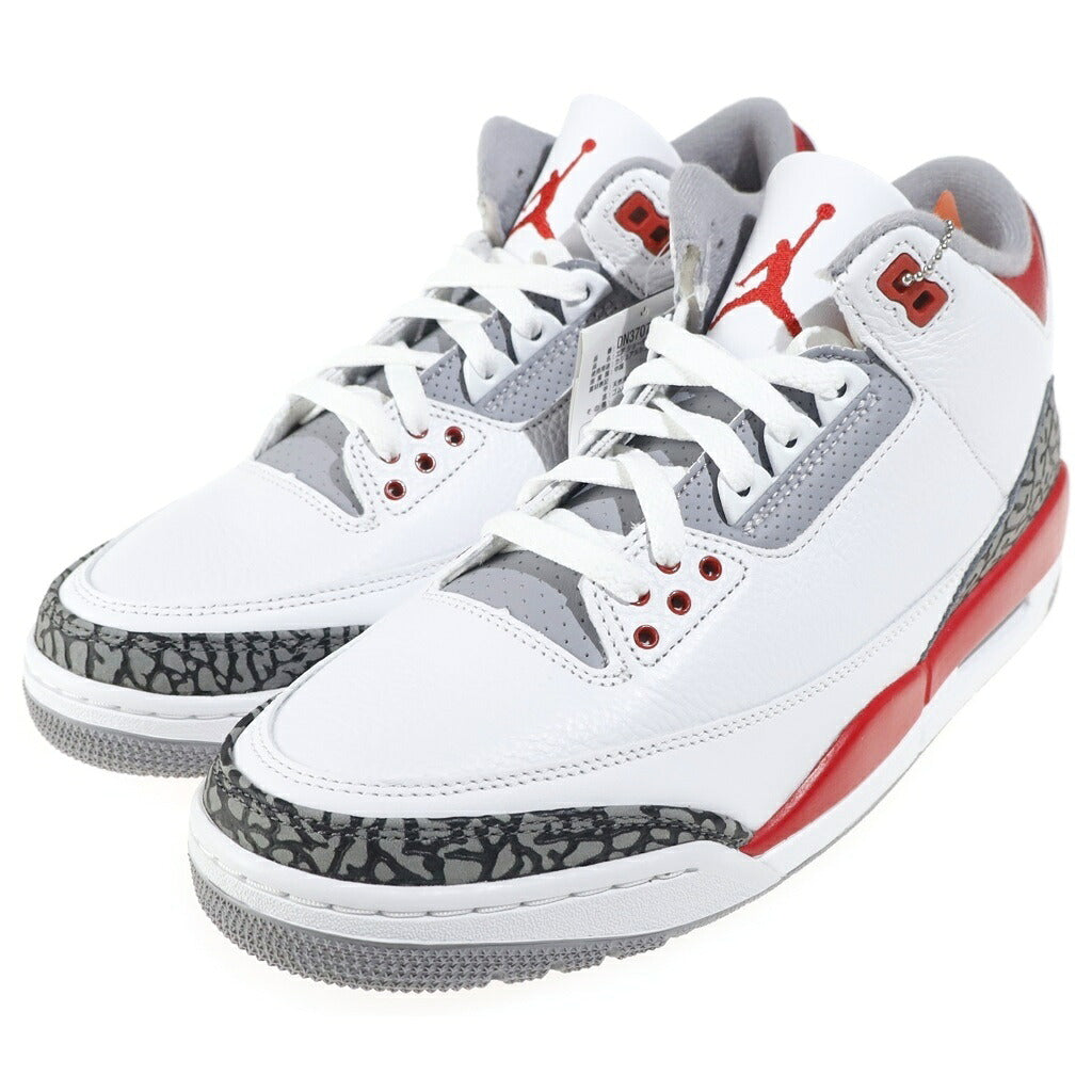 NIKE(ナイキ) AIR JORDAN RETRO DN3707-160 エアジョーダン 3 レトロ ファイヤーレッド ハイカットスニーカー ホワイト/レッド US9/27cm