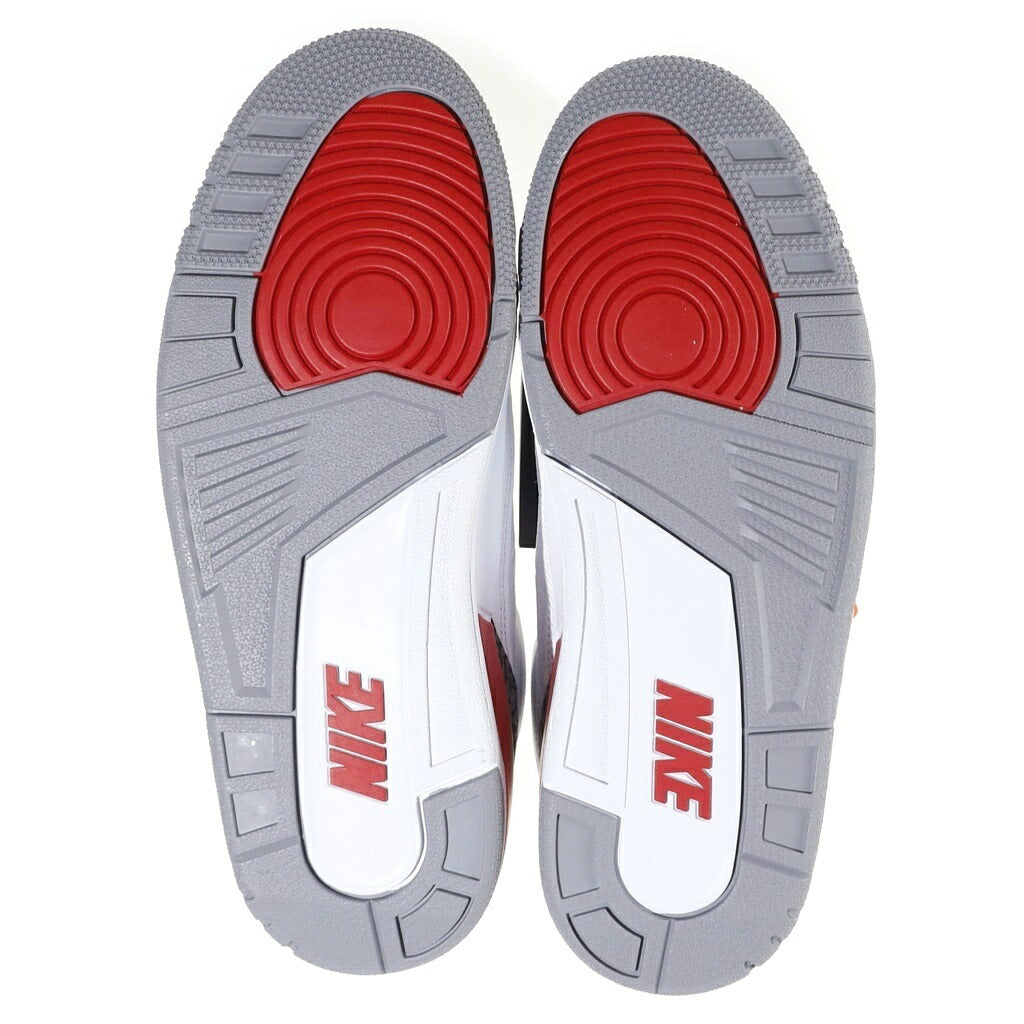 NIKE(ナイキ) AIR JORDAN RETRO DN3707-160 エアジョーダン 3 レトロ ファイヤーレッド ハイカットスニーカー ホワイト/レッド US9/27cm