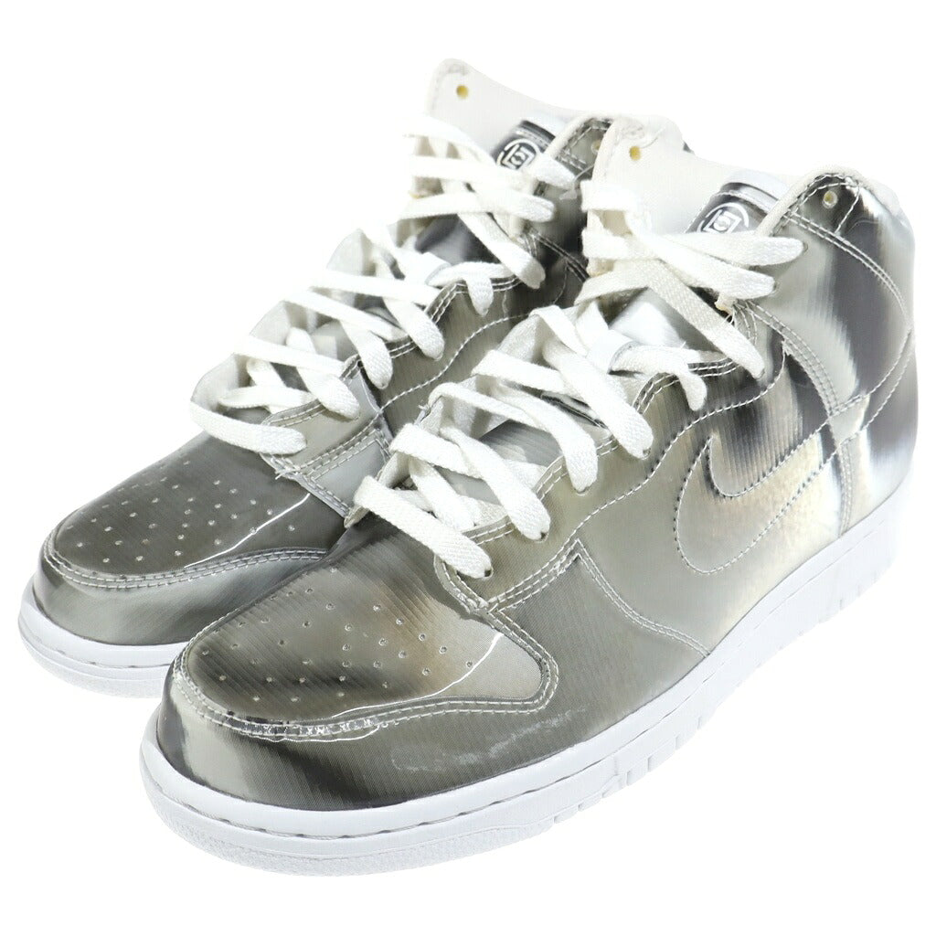 NIKE(ナイキ) ×CLOT DUNK HIGH SILVER DH4444-900 クロット ダンク ハイカットスニーカー シルバー US9/27cm
