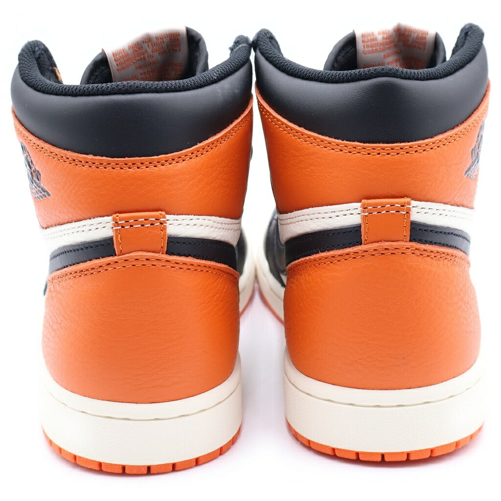 NIKE(ナイキ) AIR JORDAN 1 RETRO HIGH OG SHATTERED BACKBOARD DZ5485-008 エアジョーダン1 レトロ シャッタードバックボード ハイカットスニーカー オレンジ/ブラック US9.5/27.5cm