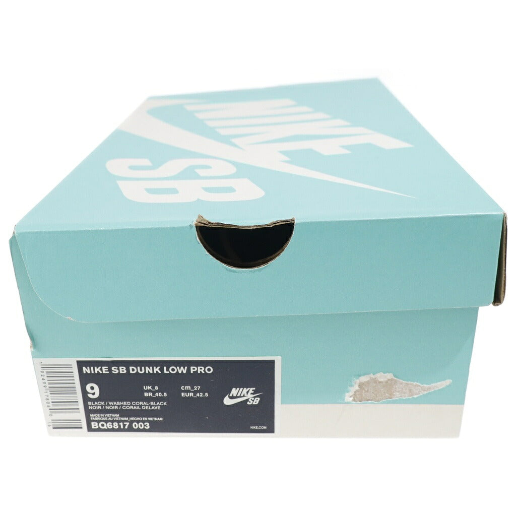 NIKE SB(ナイキエスビー) DUNK LOW PRO PINK DEVIL BQ6817-003 ダンク ピンクデビル ローカットスニーカー ブラック/ピンク US9/27cm