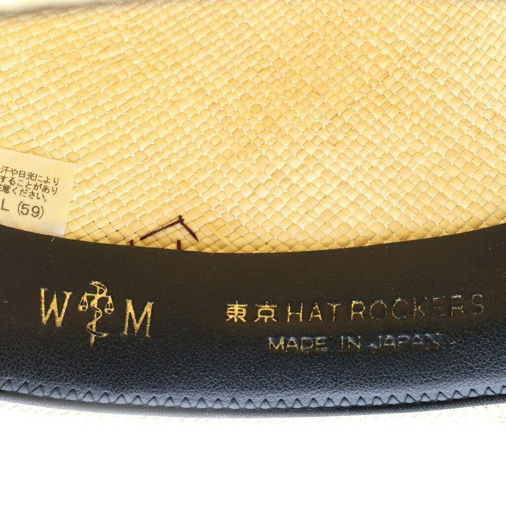 WACKO MARIA(ワコマリア) ×東京HATROCKERS トウキョウハットロッカーズ パナマハット ストローハット 麦わら帽子 ベージュ