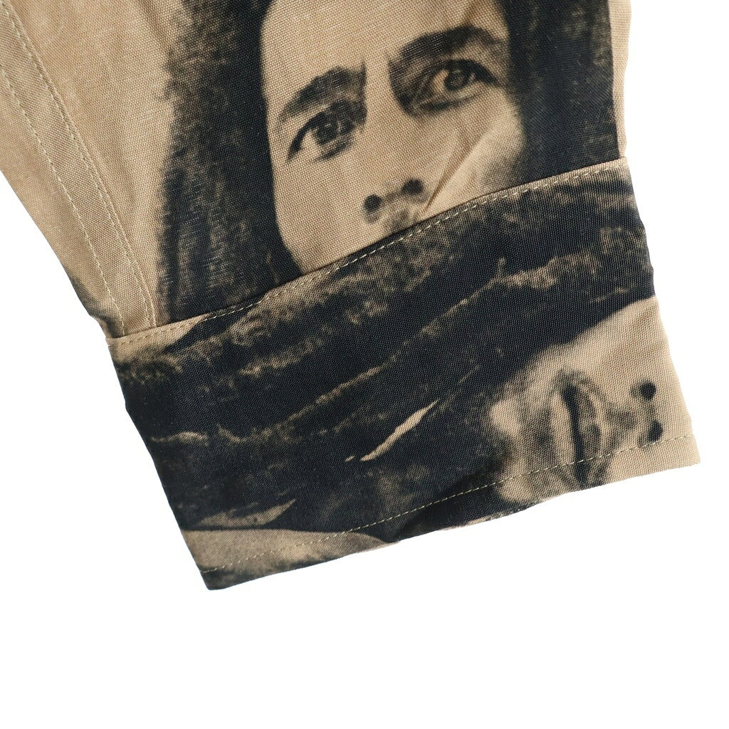 WACKO MARIA(ワコマリア) 22AW BOB MARLEY HAWAIAN SHIRT L/S TYPE-2 ボブマーリー 開襟 レーヨン ハワイアン アロハ半袖シャツ ブラウン