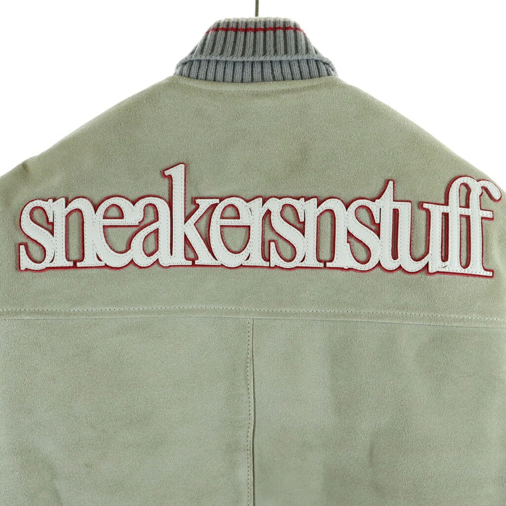 VANSON(バンソン) ×Sneakersnstuff スウェードレザー ジャケット スタジャン ブルゾン グレー