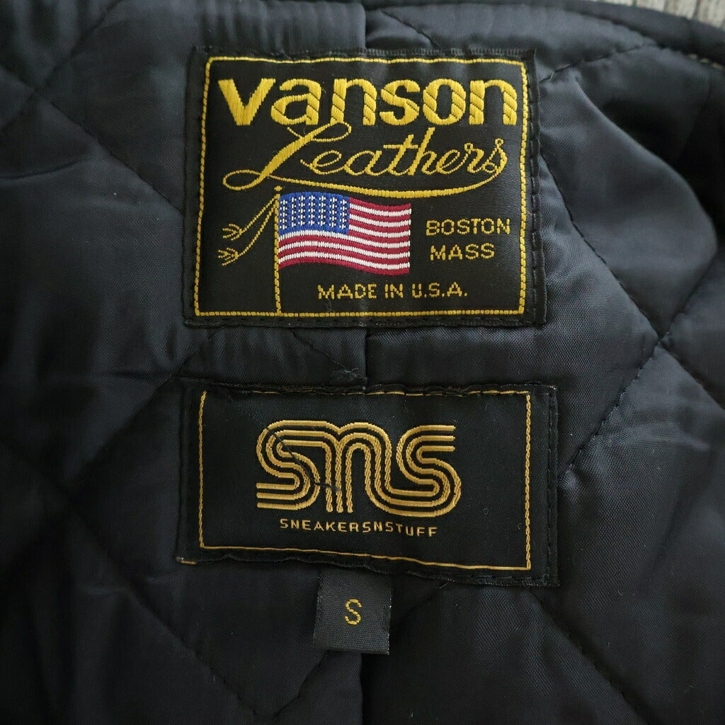VANSON(バンソン) ×Sneakersnstuff スウェードレザー ジャケット スタジャン ブルゾン グレー