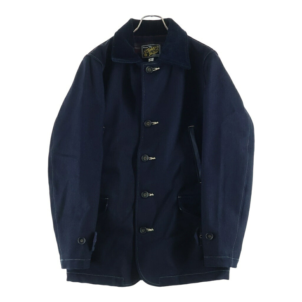 NO BRAND(ノーブランド) EIGHT-G エイトジー 19oz インディゴブラックデニム・ランチコート ネイビー 8JK-18