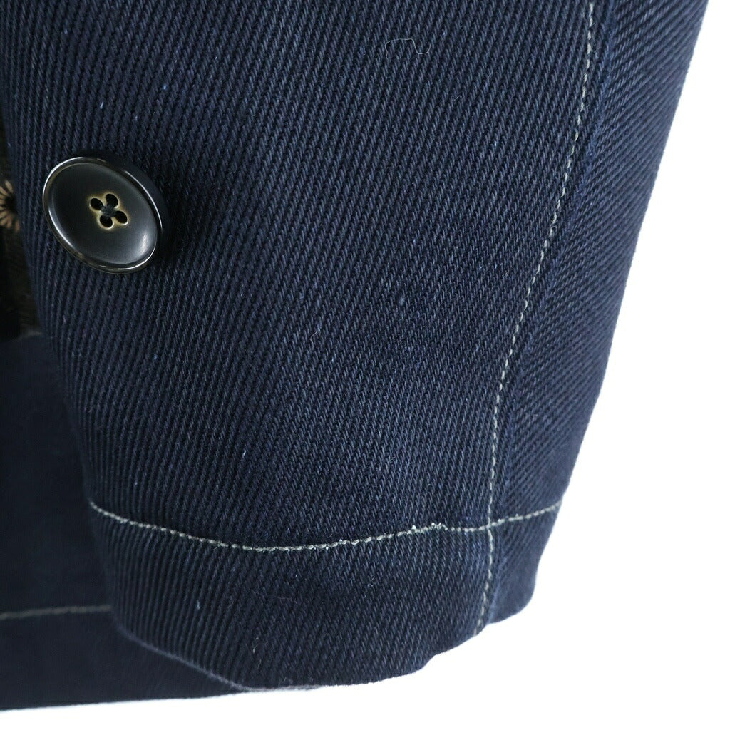 NO BRAND(ノーブランド) EIGHT-G エイトジー 19oz インディゴブラックデニム・ランチコート ネイビー 8JK-18