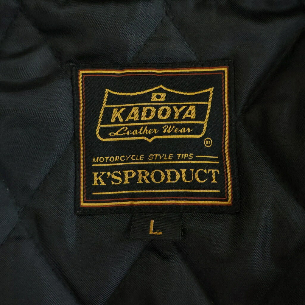 KADOYA(カドヤ) NR-S ナイロン シングルライダース ジャケット ブラック